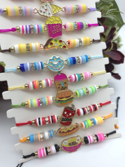 Preview: Fast Food Armbänder bunt